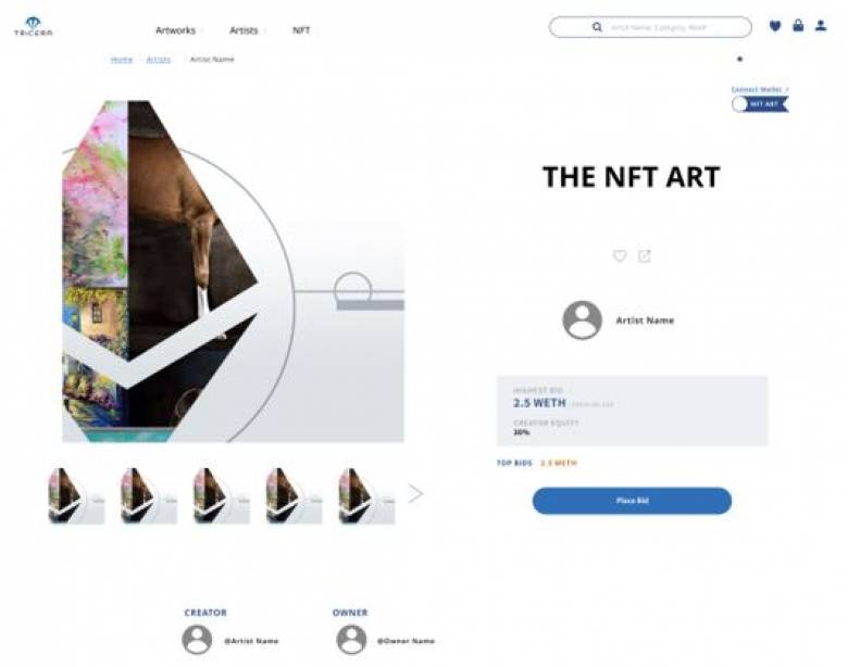 グローバルアートマーケットプレイス「TRiCERA ART」が「NFTアート取引機能」をリリース