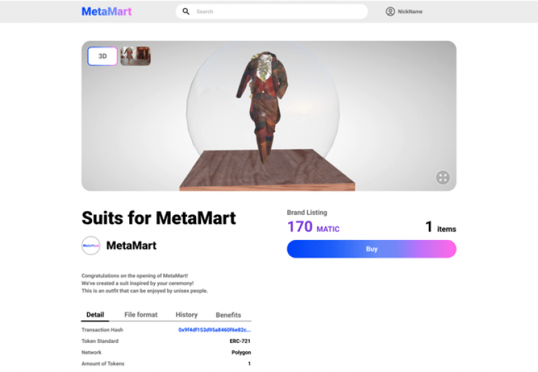 【事前登録108,000件突破！】メタバース上の3Dアイテムに特化したNFTマーケットプレイス「MetaMart」がβ版をリリース