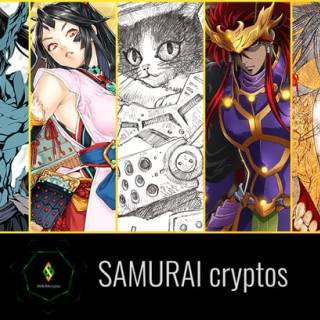 日本アニメ界の著名アーティストたちがNFTプロジェクト「SAMURAI cryptos」に参加、「伝説のサムライ」を描いた1点ものアートNFTのオークションを開催