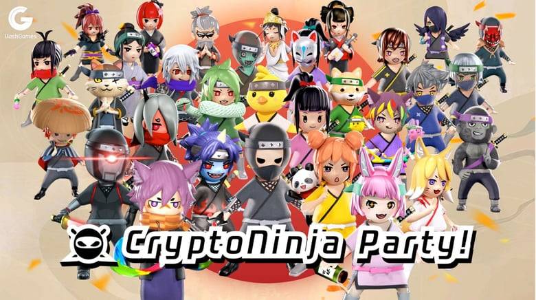 「CryptoNinja」のP2Eブロックチェーンゲーム「CryptoNinja Party!」のゲームNFT第1回セールが2022年7月に開催