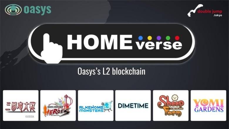 OasysのLayer2ブロックチェーンHOME Verseが正式稼働開始とともに、新規ブロックチェーンゲーム掲載タイトルを発表