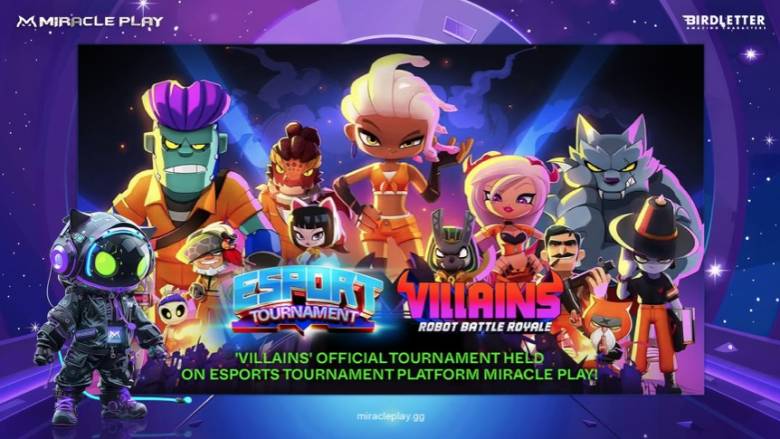 ブロックチェーンベースのeスポーツトーナメントプラットフォーム「ミラクルプレイ」、公式トーナメント「Villains: Robot BattleRoyale」を開催！