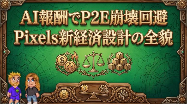 Pixels、AI搭載の報酬インフラ「Stacked」を外部スタジオへ公開——PIXELの売り圧低減でUSDC報酬モデルに移行