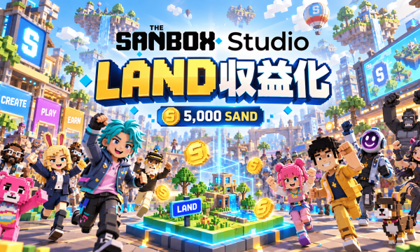 The Sandbox、LAND NFTに「ホスティング収益」導入へ——2026年Q4のStudio公開ローンチ直前にクリエイターエコノミー再設計、5,000 SANDバウンティも始動