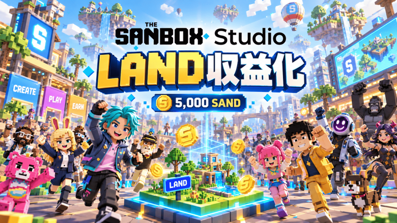 The Sandbox、LAND NFTに「ホスティング収益」導入へ——2026年Q4のStudio公開ローンチ直前にクリエイターエコノミー再設計、5,000 SANDバウンティも始動