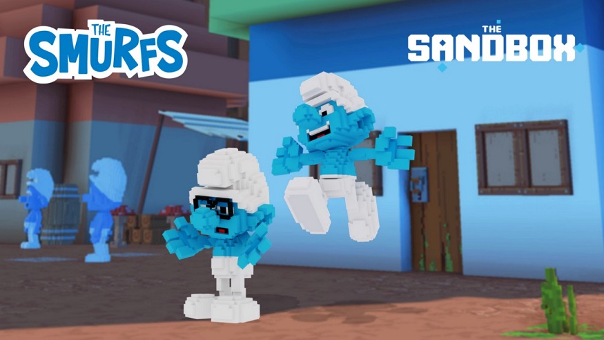 ブロックチェーンゲームをリードする『The Sandbox』が、 土地の先行販売とスマーフ(Smurfs)とのコラボレーションを発表!