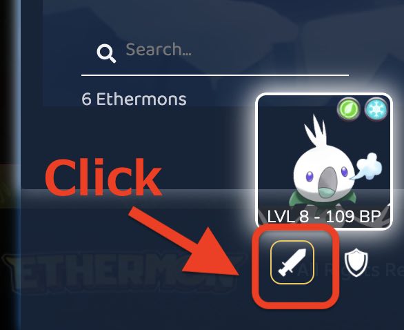 [For Beginners] How to start an Ethermon battle, and how to get the monsters.