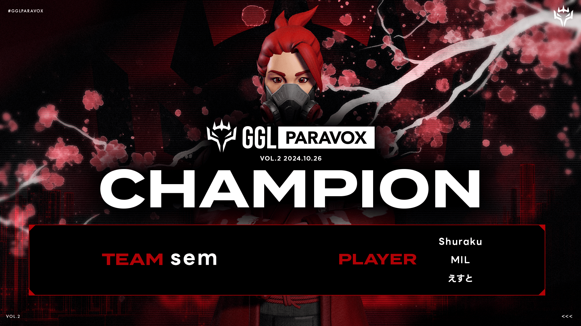 Esports Tournament "GGL:PARAVOX VOL.3" Scheduled for November 23rd! Winners to Receive Amazon Gift Cards and Exclusive Skins