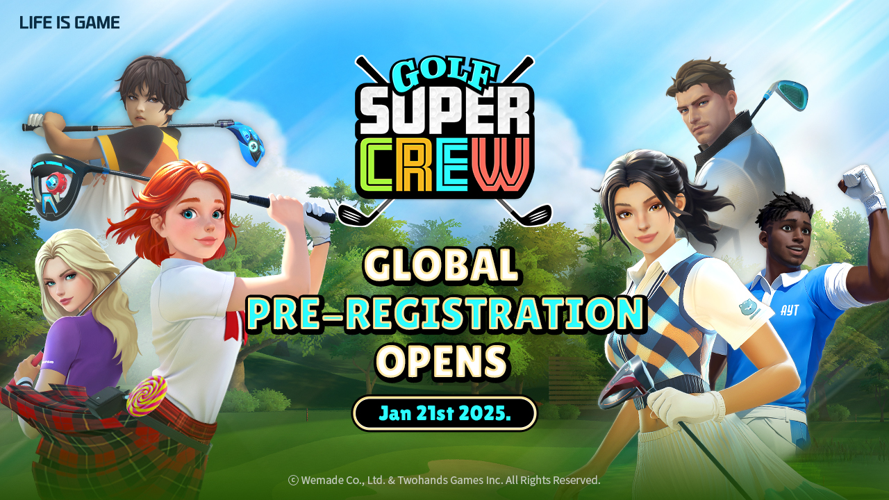 Wemade、スマホ向けゴルフゲーム「Golf Super Crew」のグローバル事前予約を開始